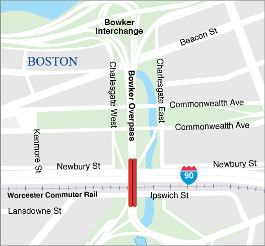 Boston: Bridge Rehabilitation, B-16-052, Bowker Overpass over Mass. Pike, MBTA/CSX, and Ipswich Street and Ramps 